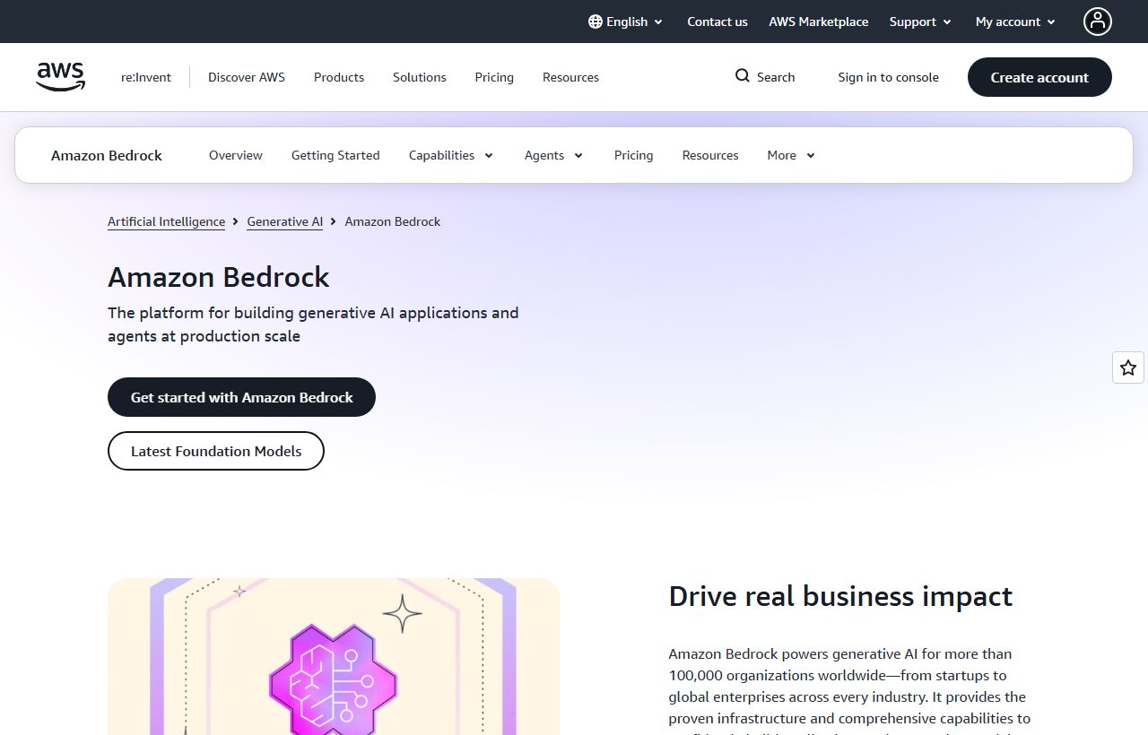 Amazon Bedrock website