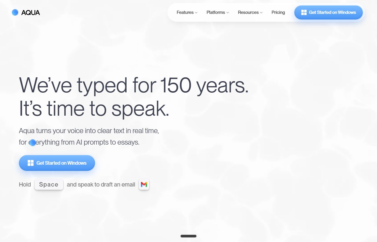 Aqua Voice website