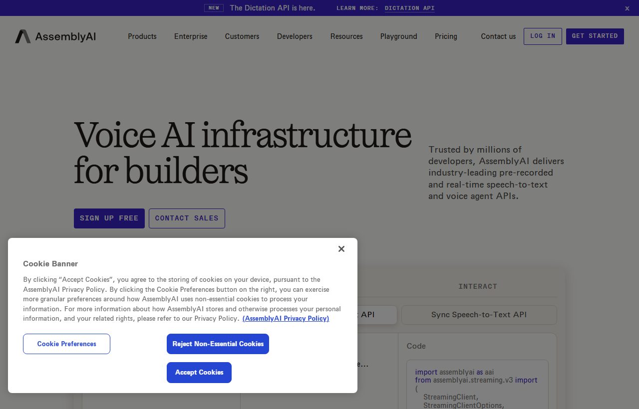 AssemblyAI website