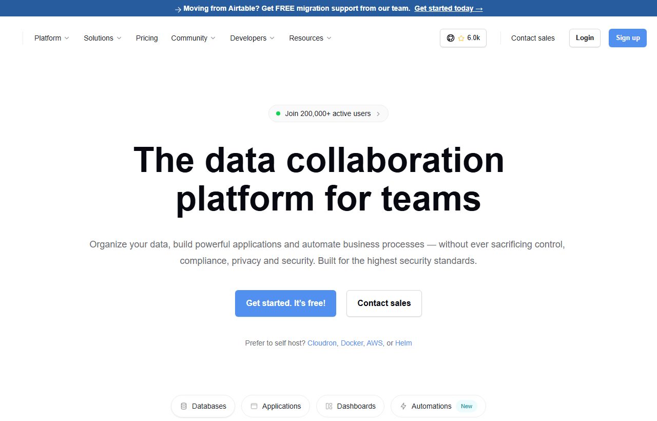 Baserow website