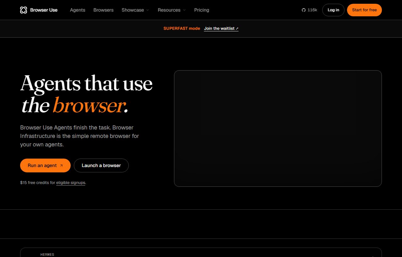 Browser Use website