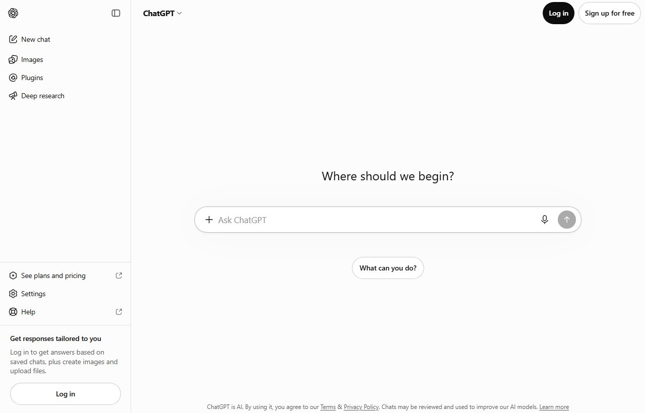 ChatGPT website