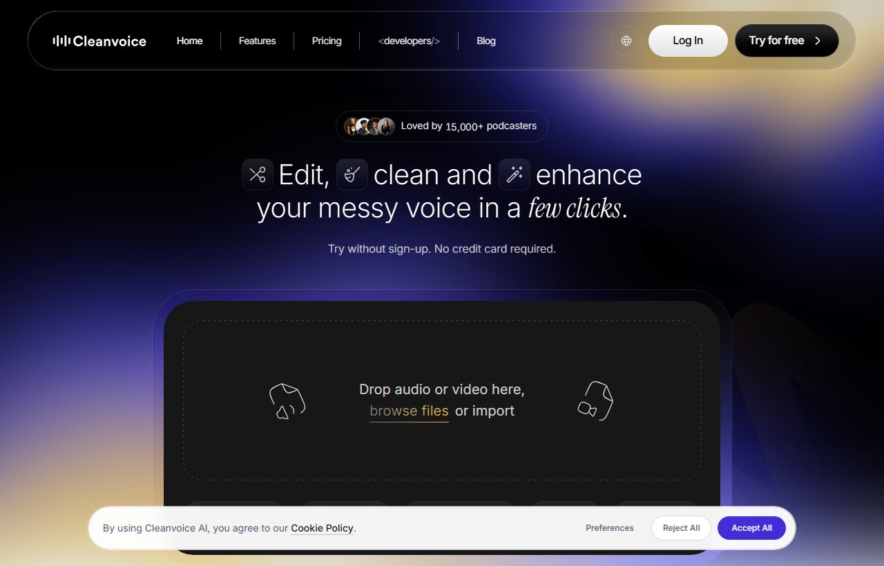 Cleanvoice AI preview