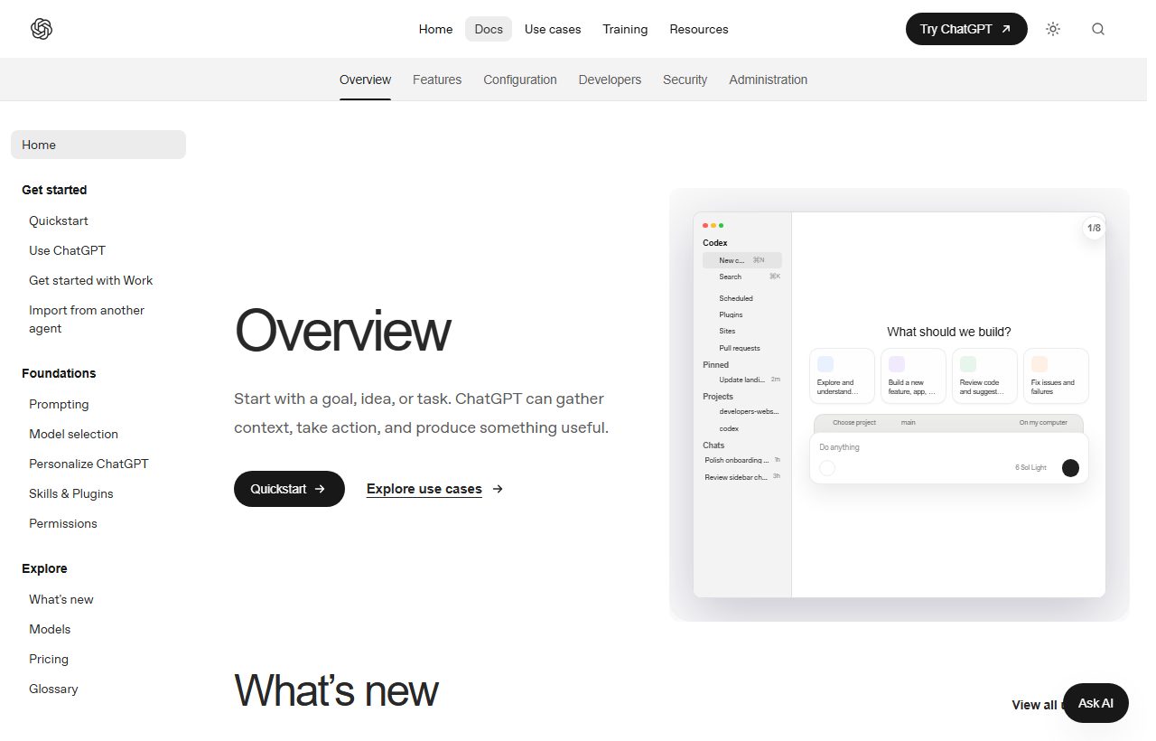 Codex CLI website
