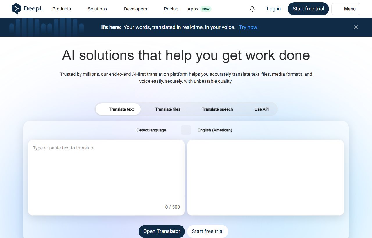 DeepL Write website
