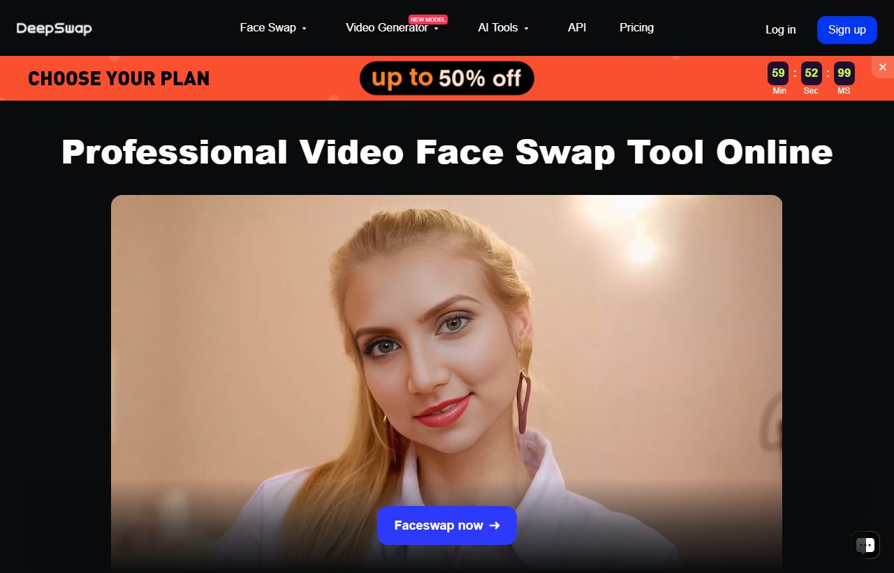 DeepSwap website