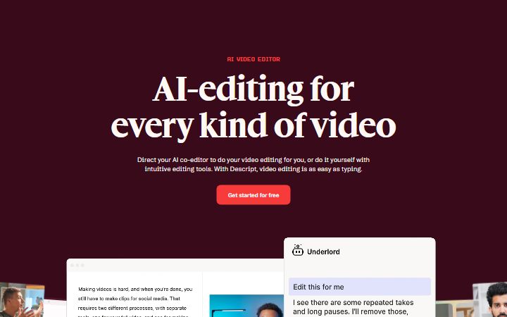Descript website