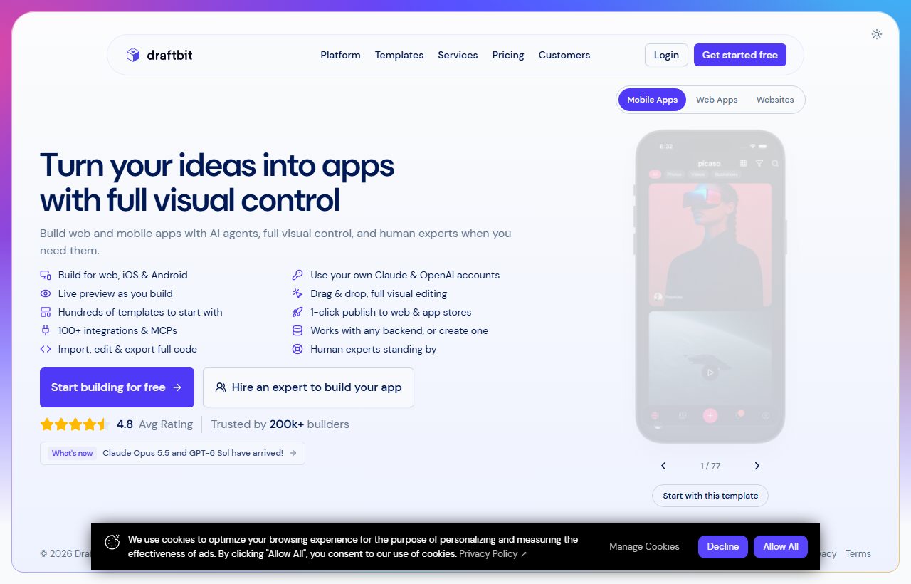 Draftbit website