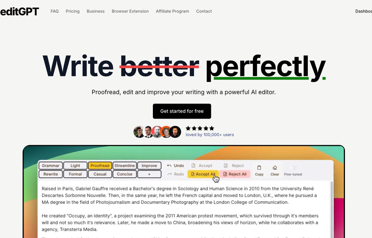 EditGPT website