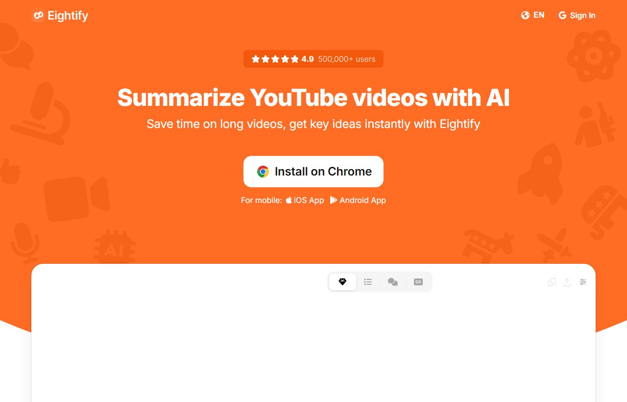 Eightify website