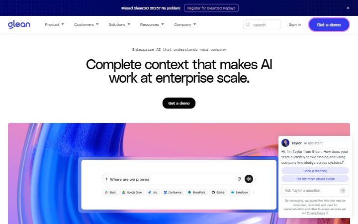 Glean website