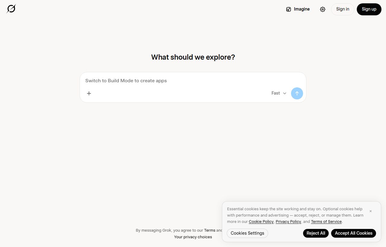 Grok website