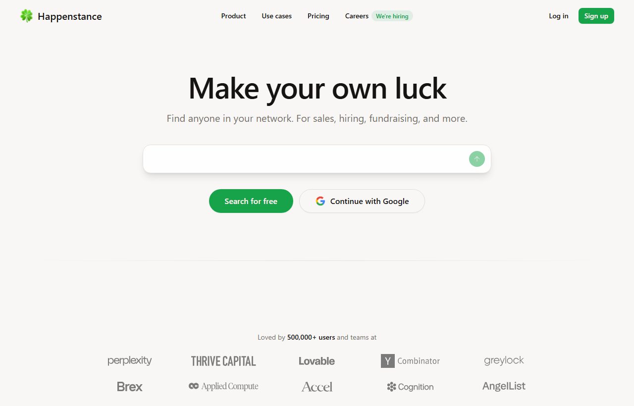 Happenstance website