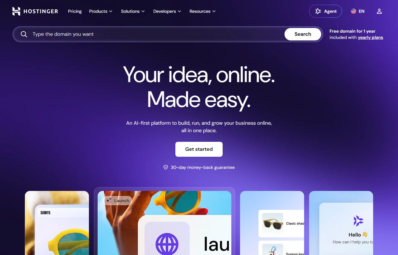 Hostinger website