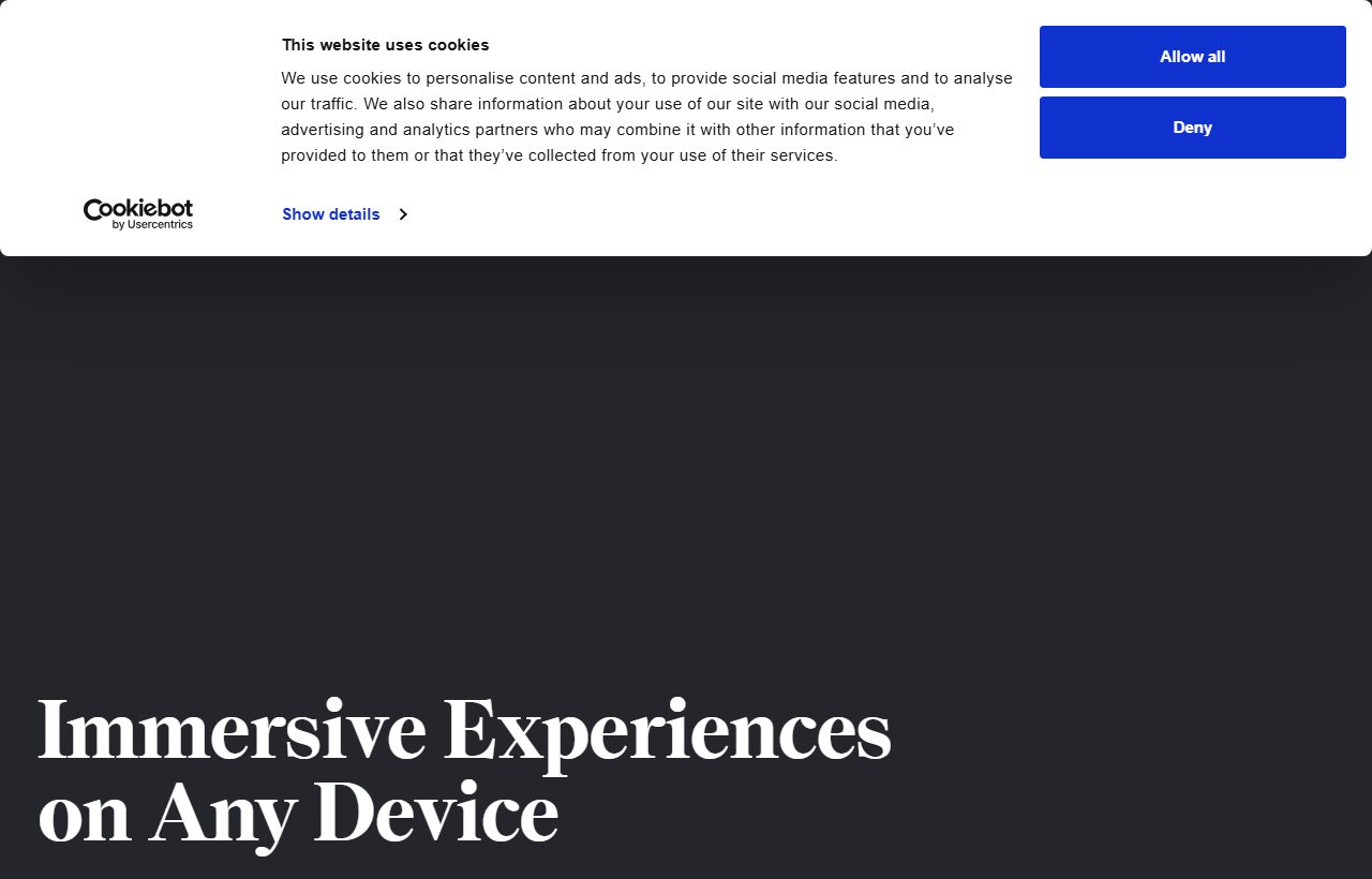 Immersity AI website