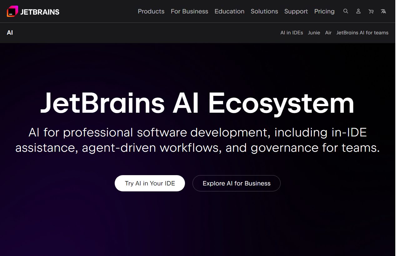 JetBrains AI website