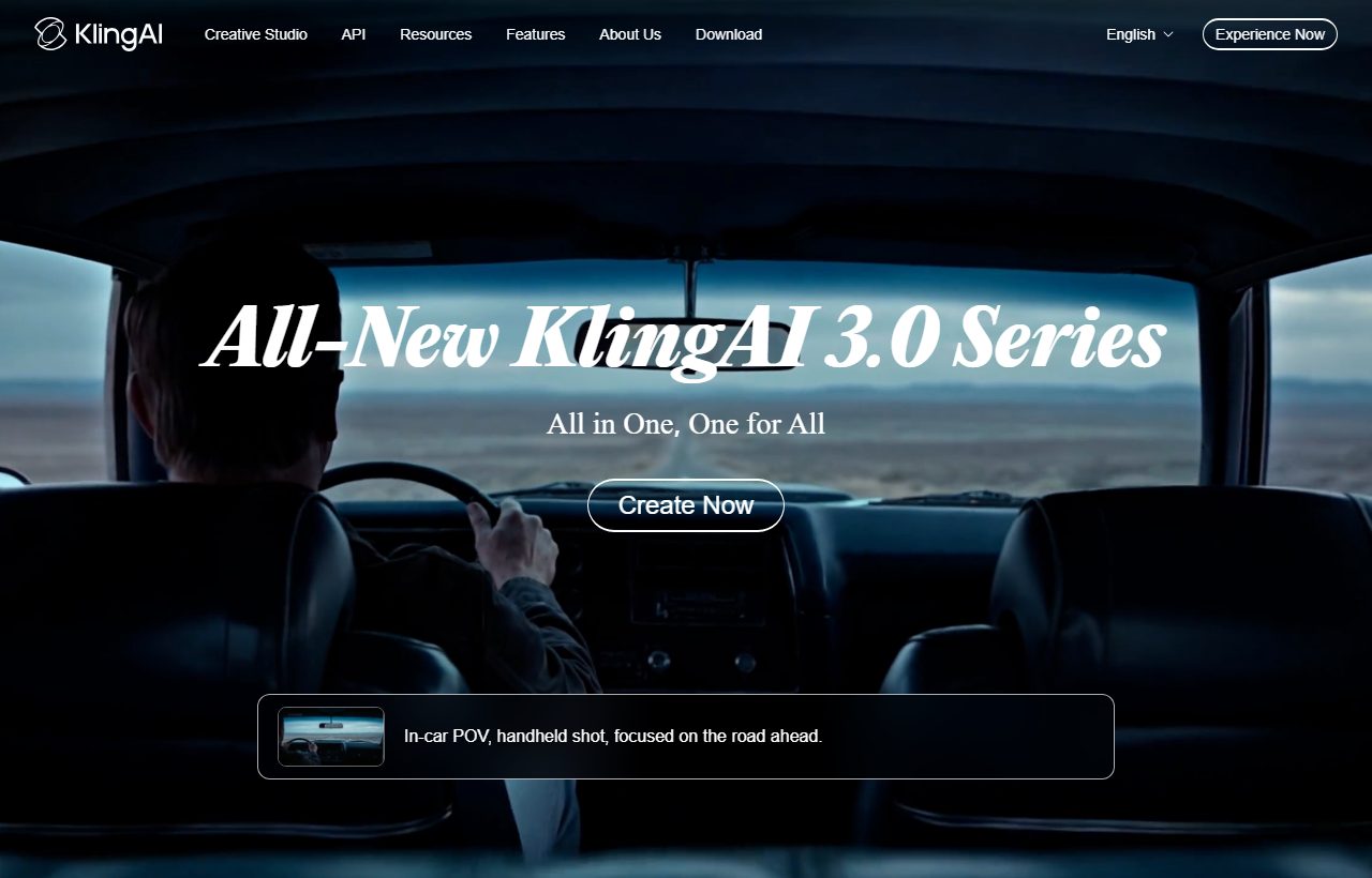 Kling AI website