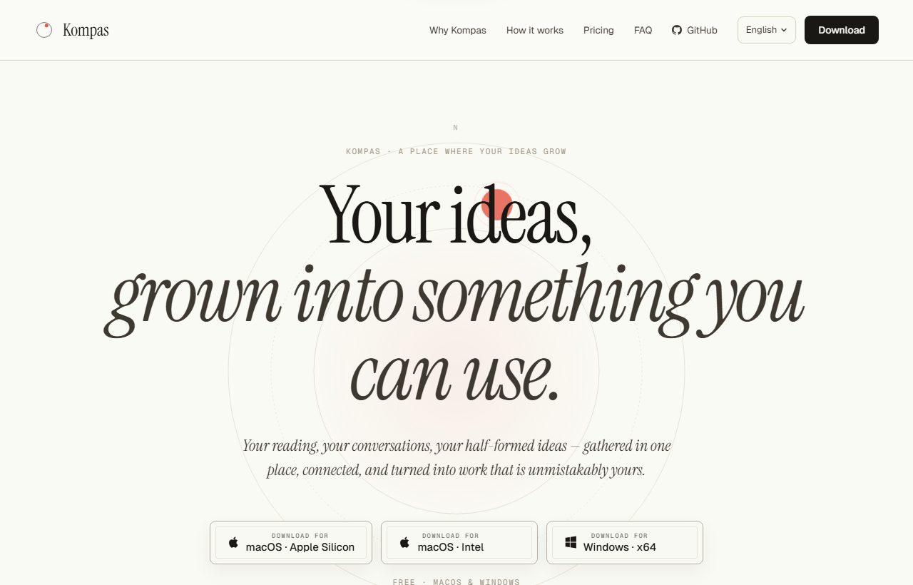 Kompas AI website