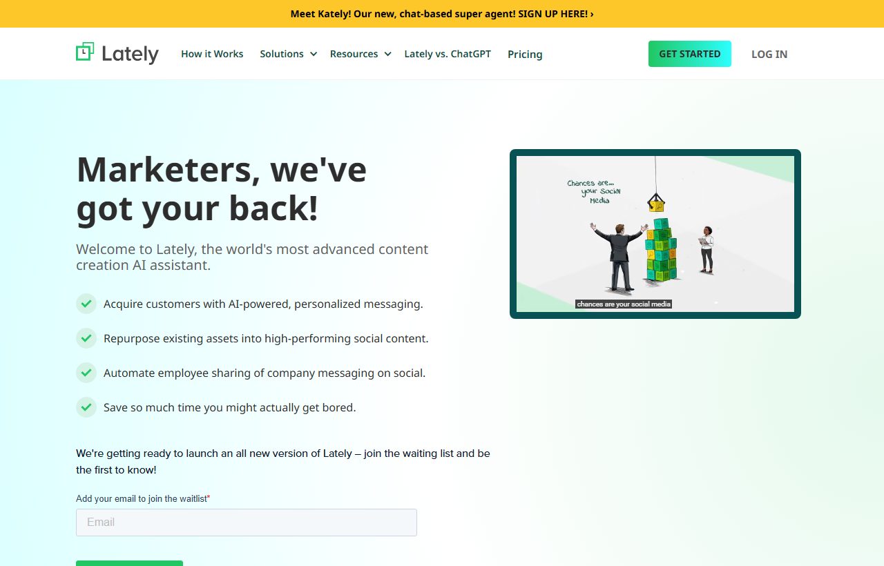 Lately AI website