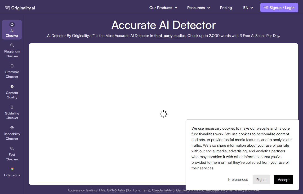 Originality.ai website