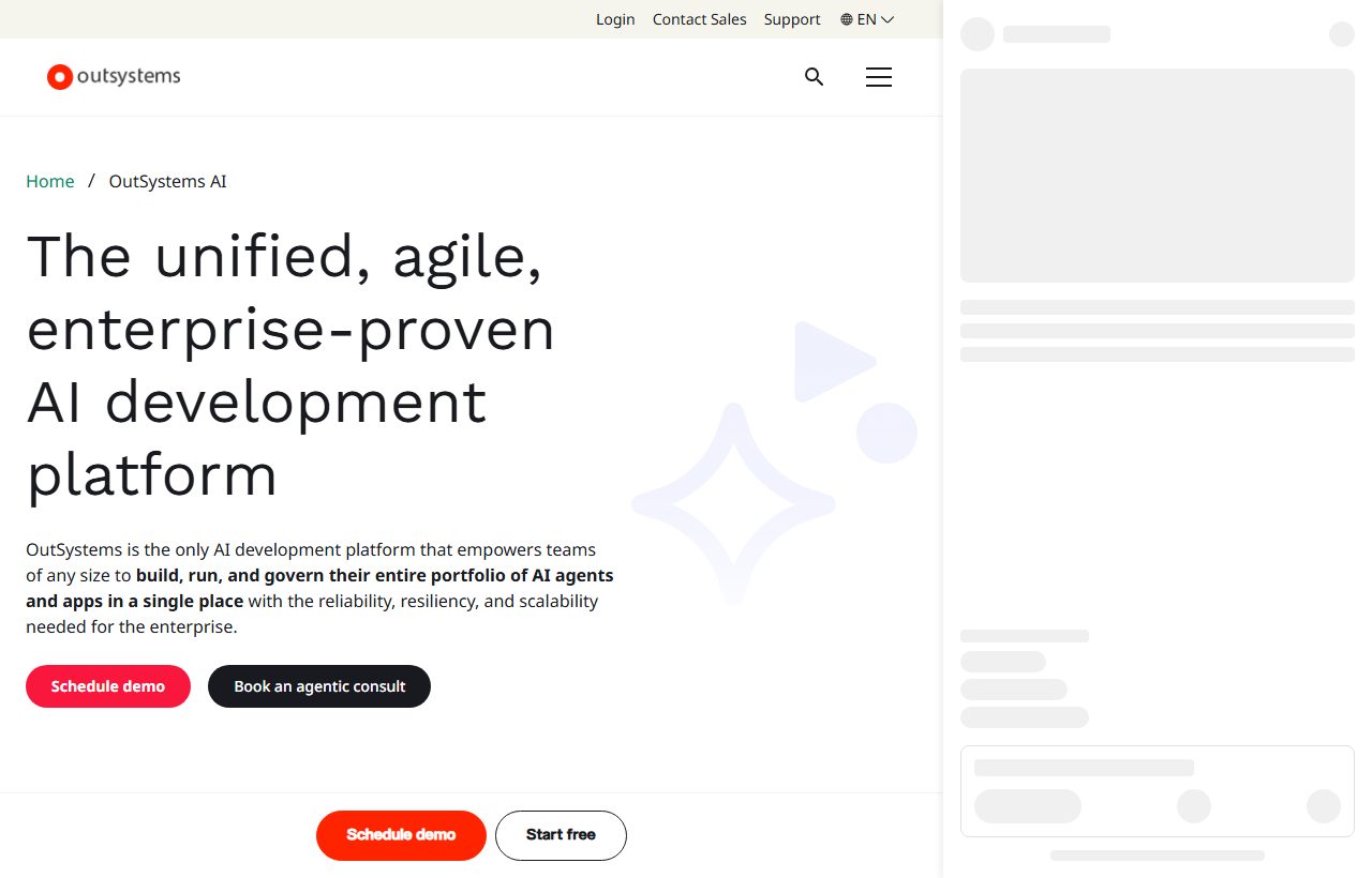 OutSystems AI website