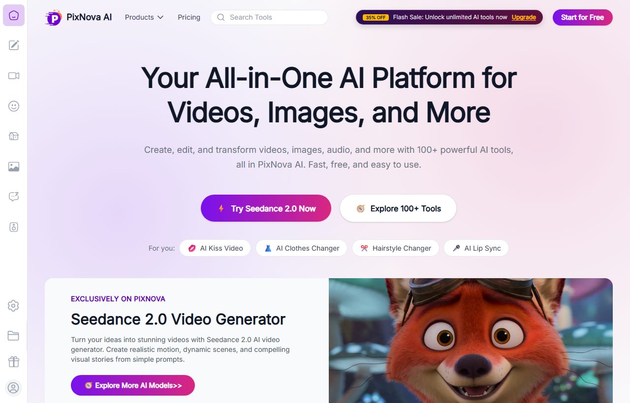PixNova AI website