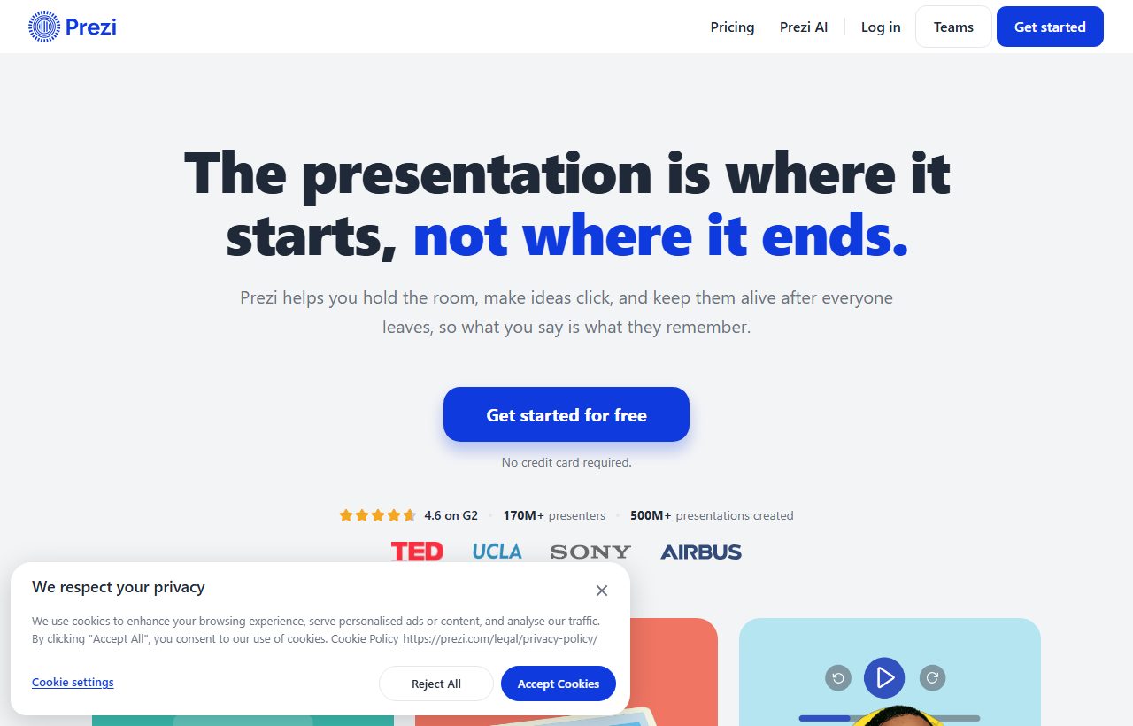 Prezi website