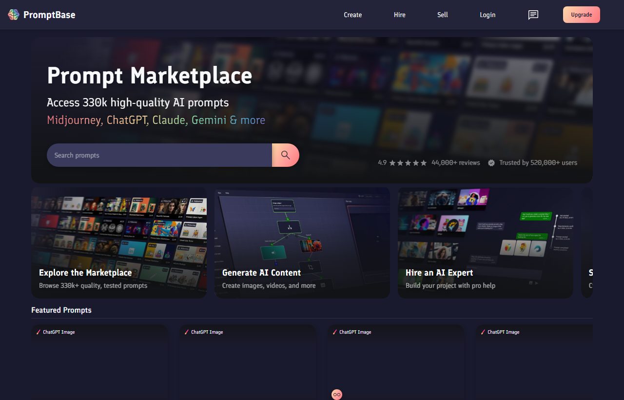 PromptBase website