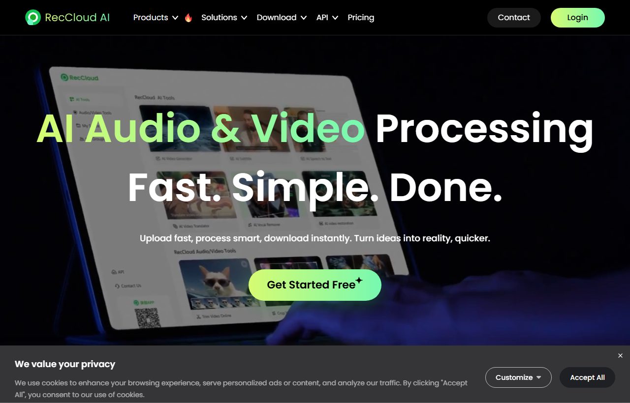 RecCloud website