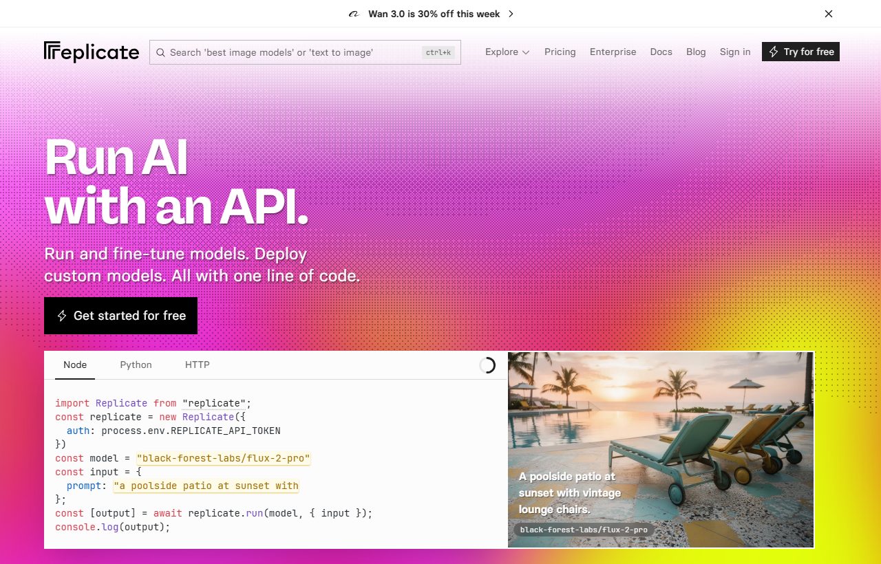 Replicate website