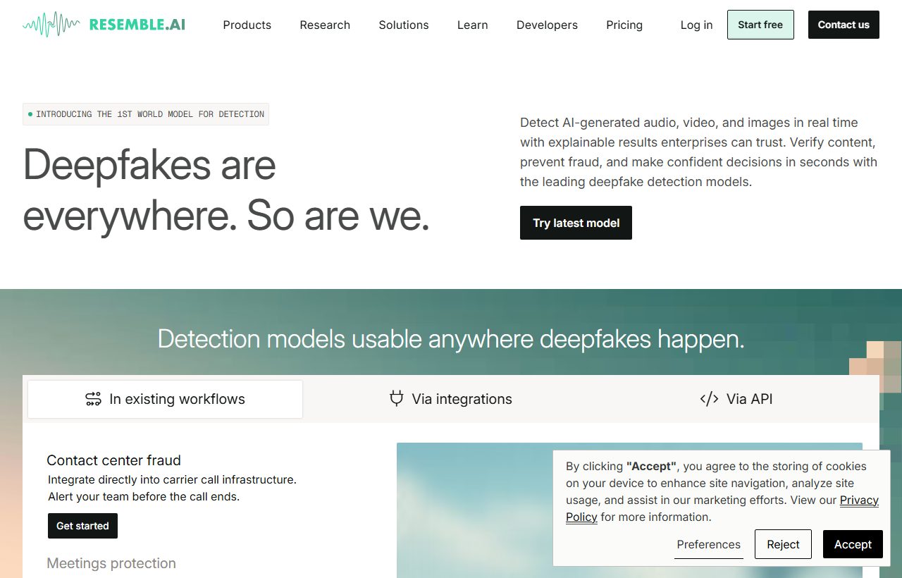 Resemble AI website
