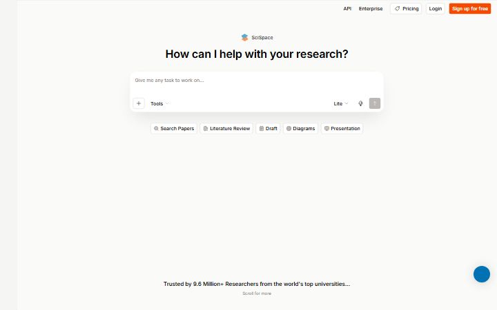 SciSpace website