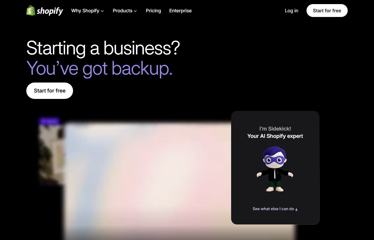 Shopify Sidekick website