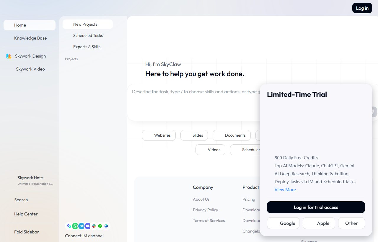 Skywork AI website
