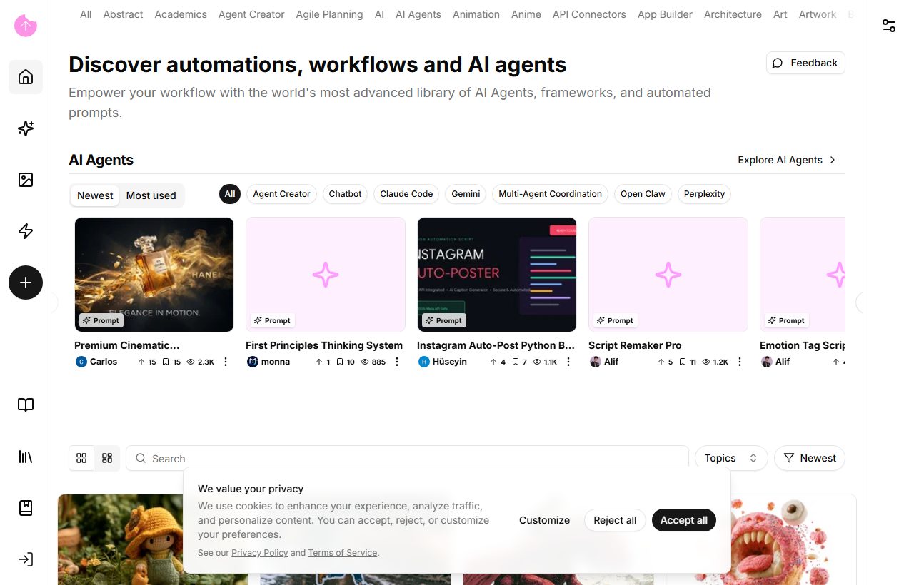 Snack Prompt website