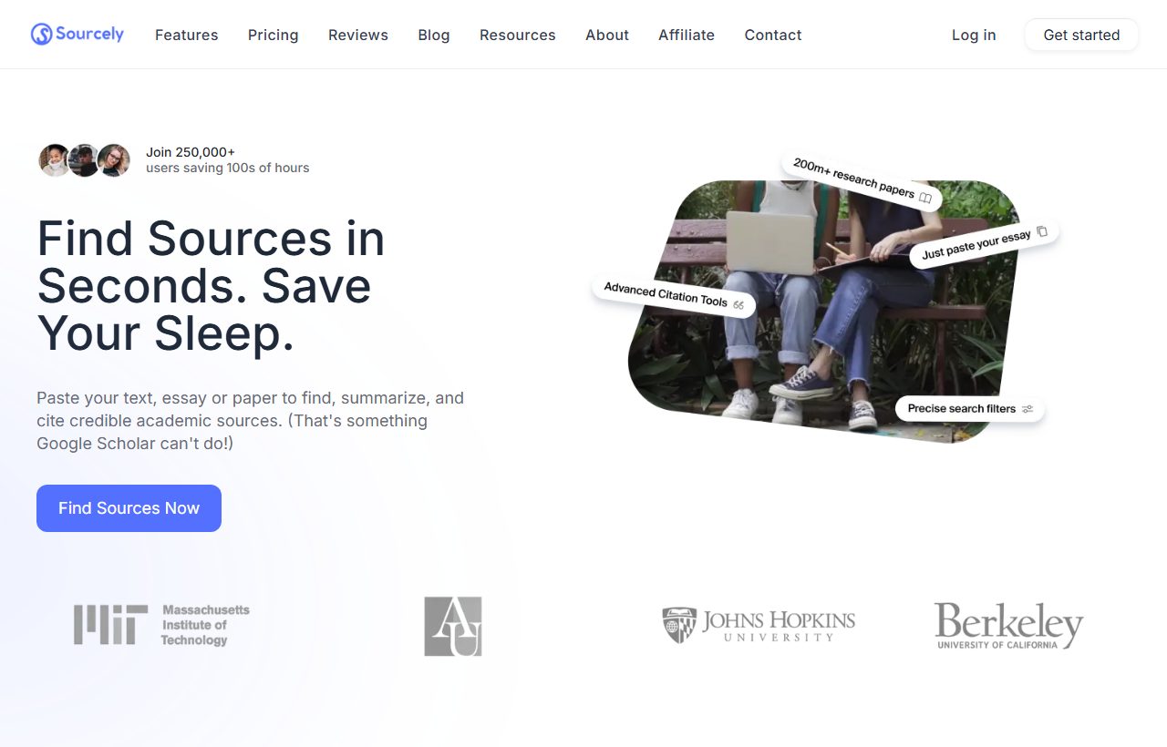 Sourcely website