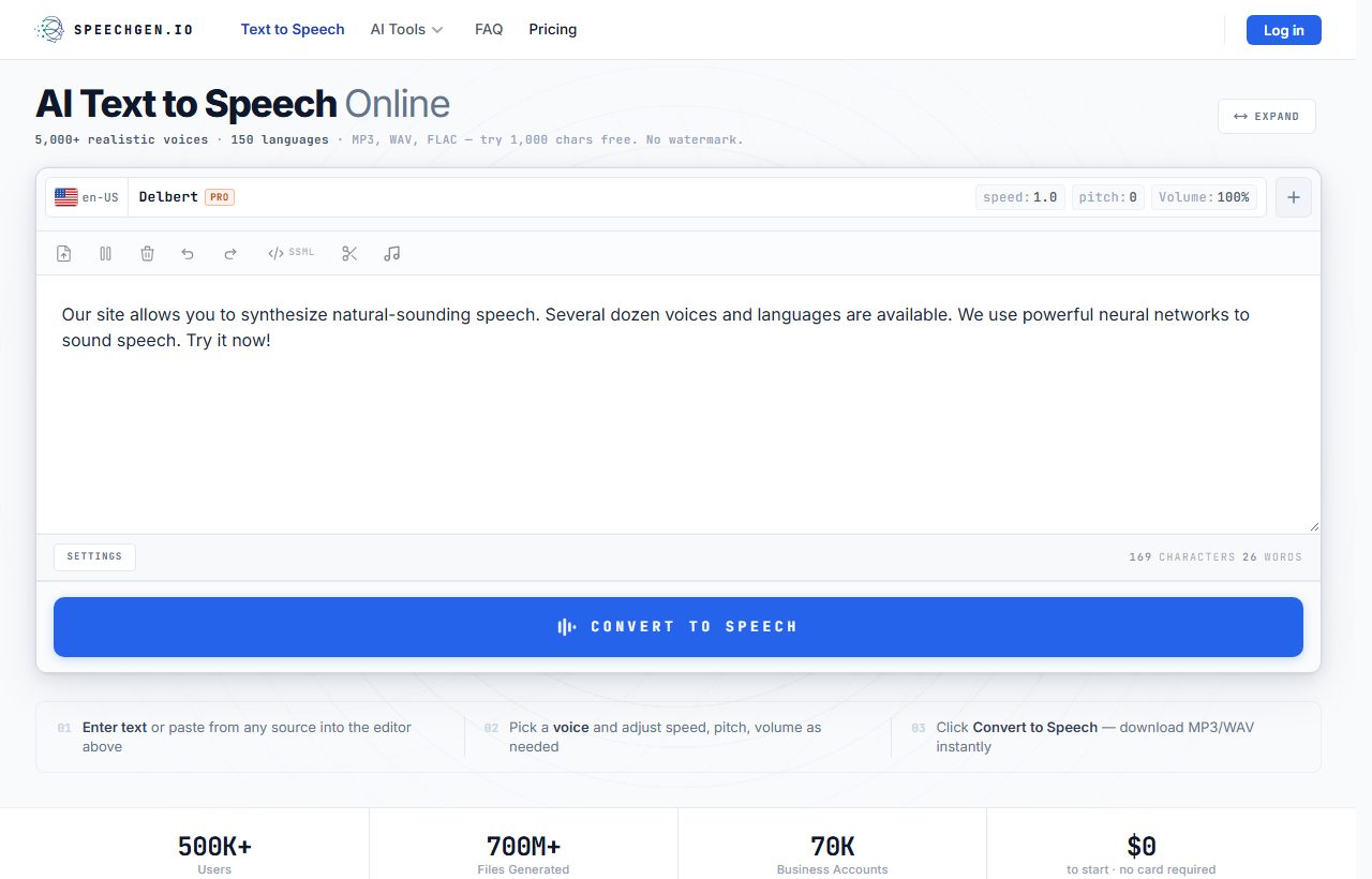 Speechgen website
