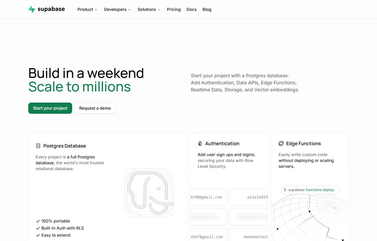 Supabase website