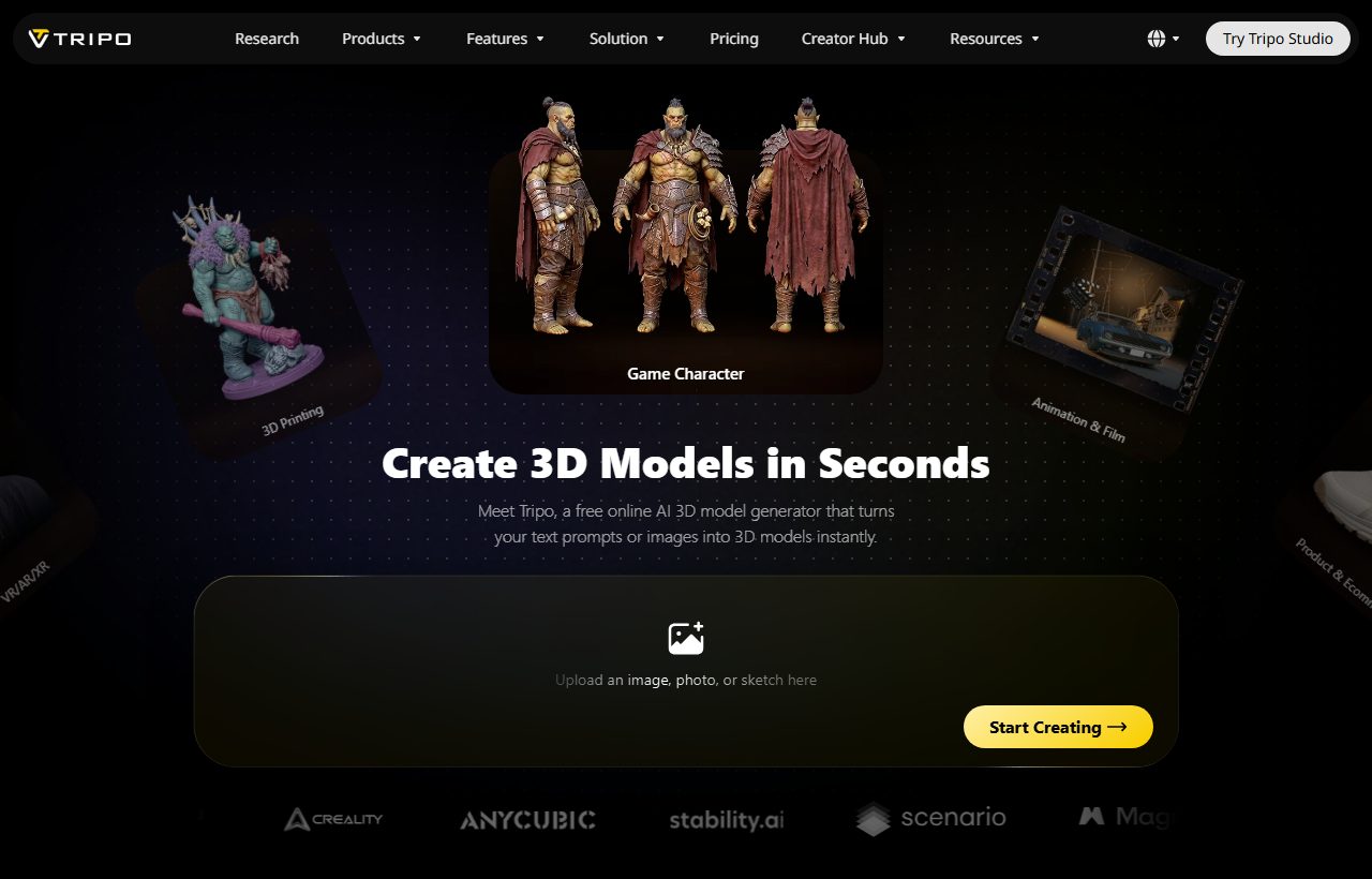 Tripo AI preview