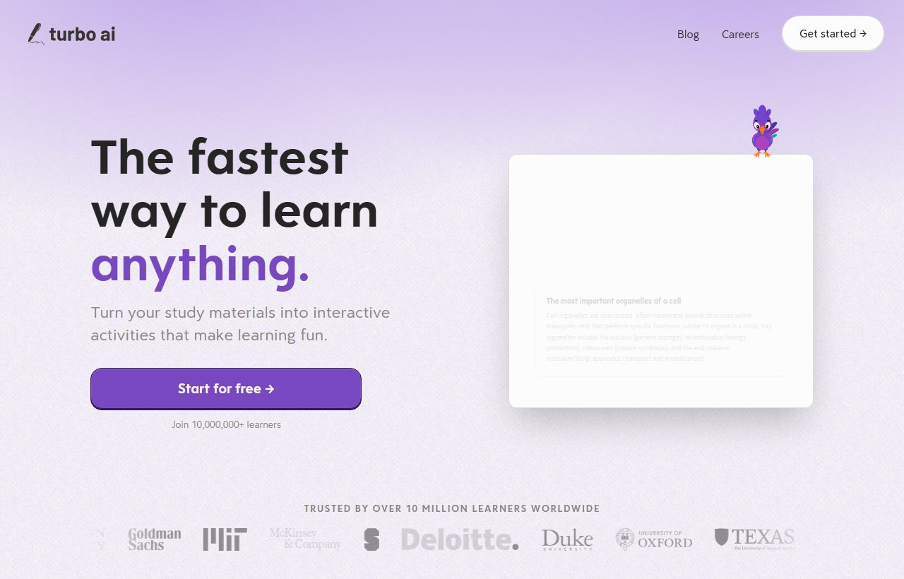Turbo AI (TurboLearn) website