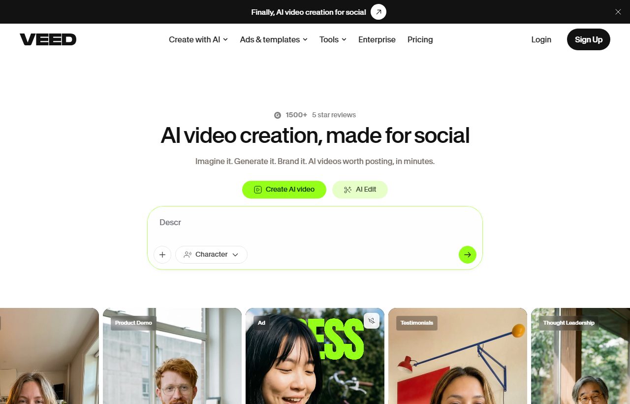VEED Audio Editor website