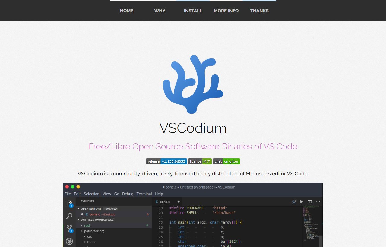 VSCodium website