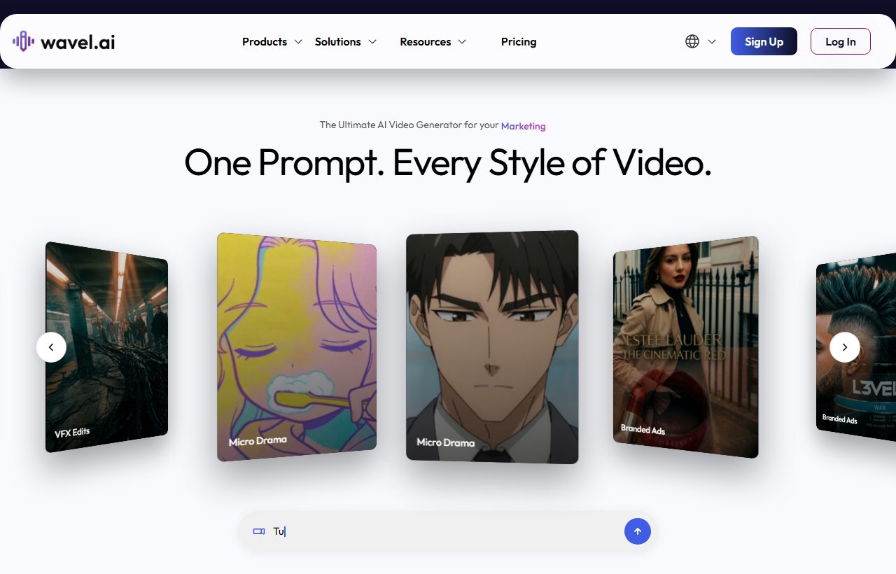 Wavel AI website
