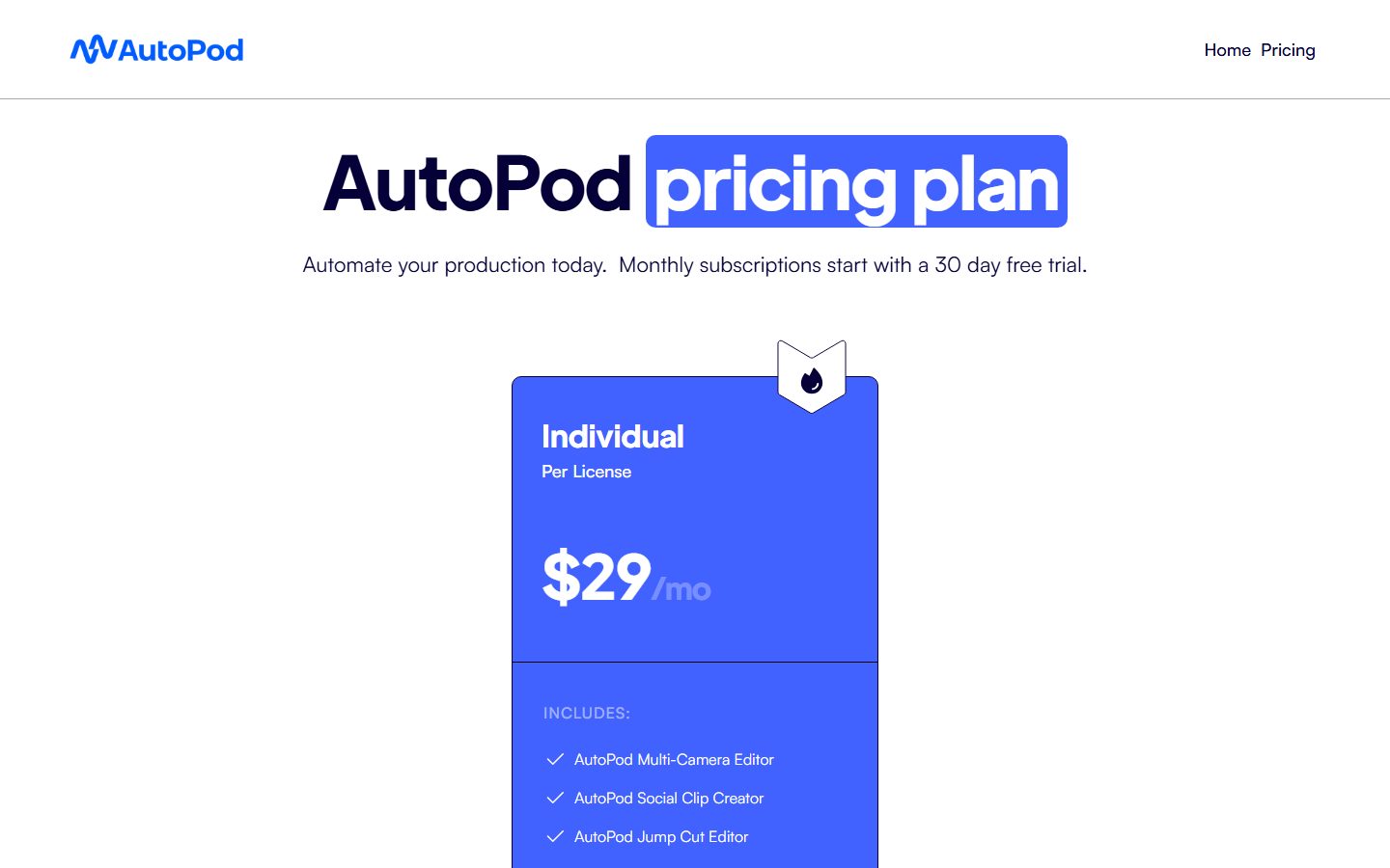 Autopod: Autopod pricing plans