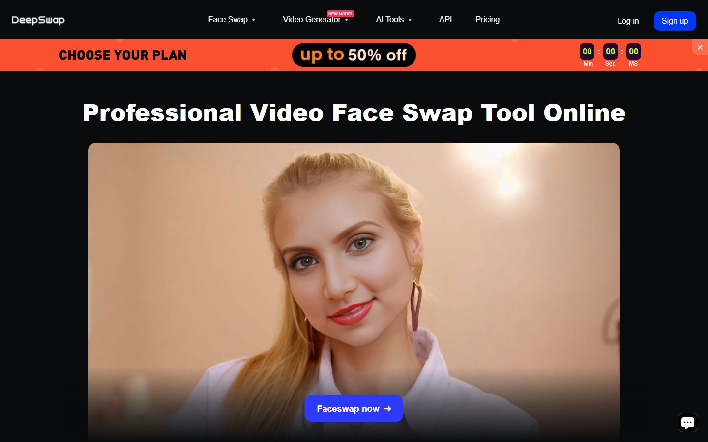 DeepSwap website