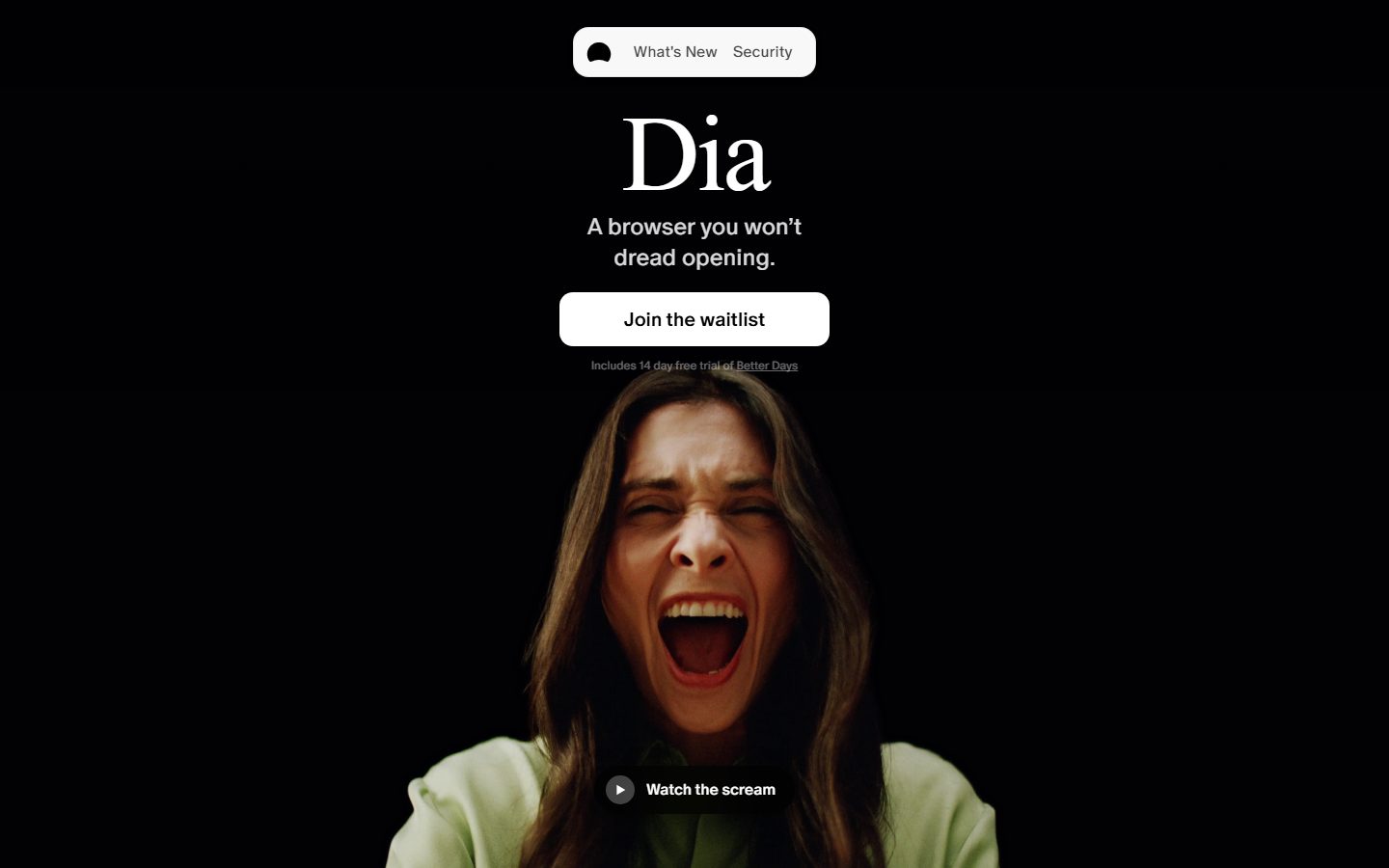Dia Browser website