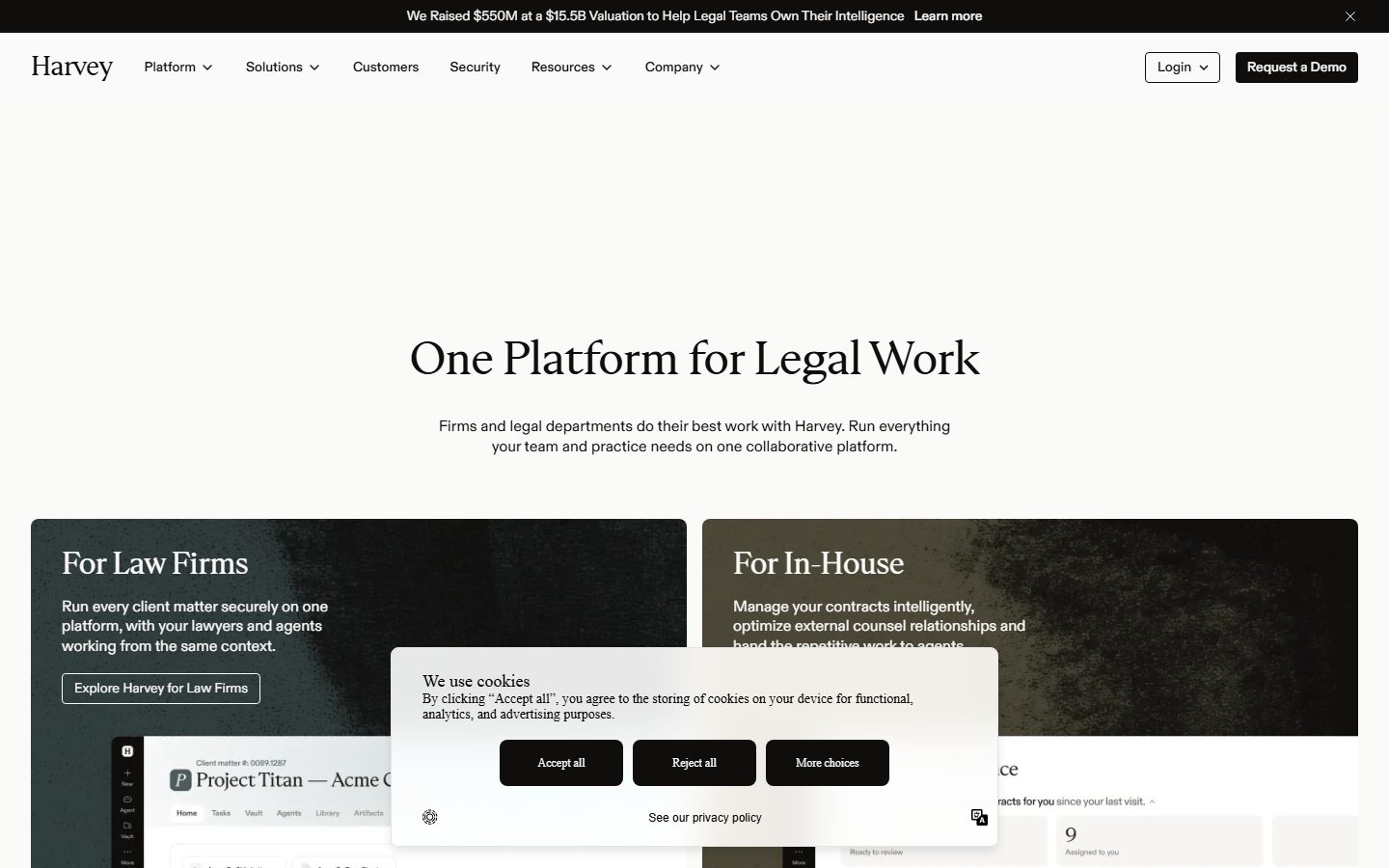 Harvey: Harvey homepage, further down