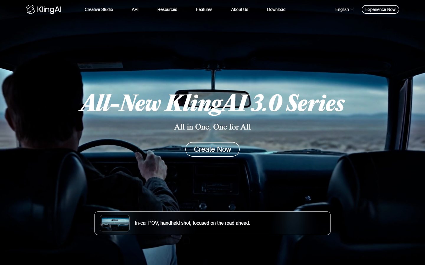 Kling AI: Kling AI homepage