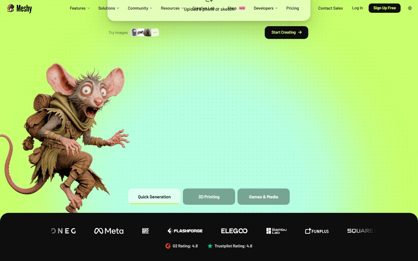 Meshy website