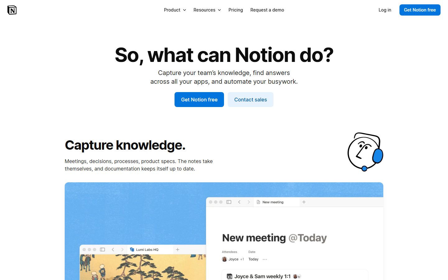 Notion AI: Notion AI product pages